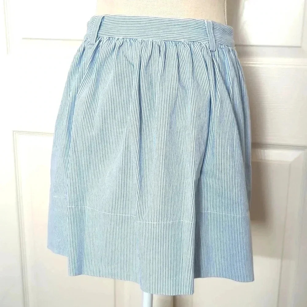 Kate Spade Railroad Stripe Denim Skirt - Picture 7 of 8